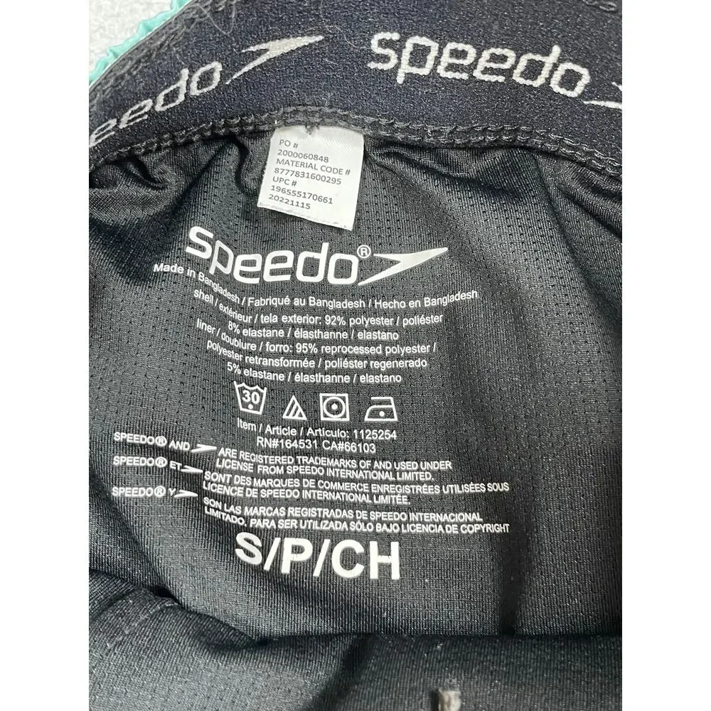 Speedo Mens Size S Striped Swim Trunks